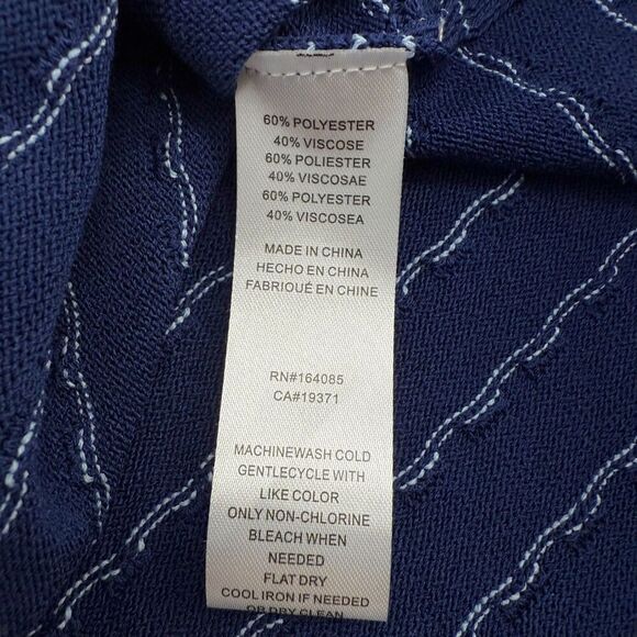 NWT Coney Island Picnic Men's Knit Striped Button Polo Shirt Blue Medium - Picture 8 of 10